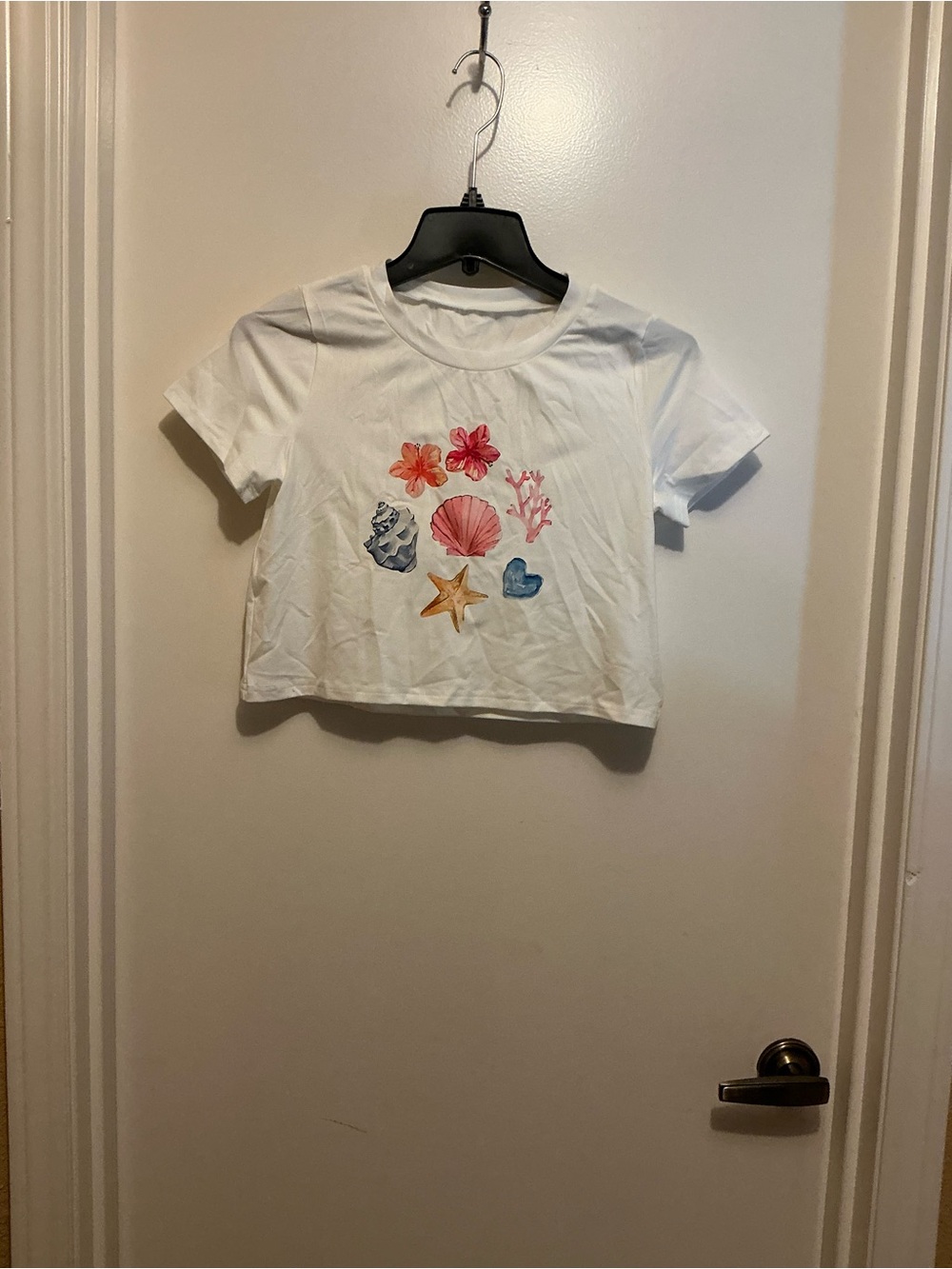 Girls White Sea Life Graphic Tee
